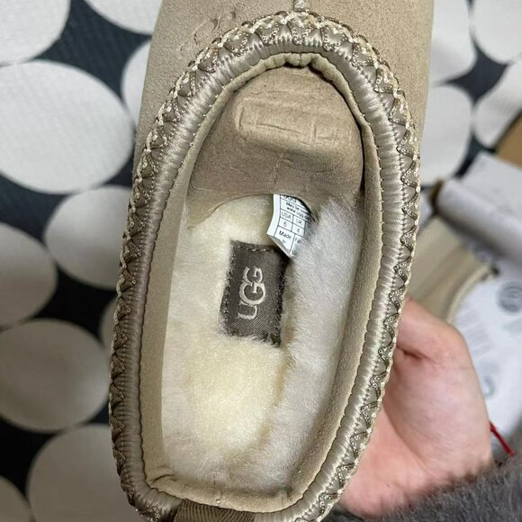 UGG TAZZ Tasman Suede PLATFORM SLIPPER Clog Shoe MUSTARD SEED - Picture 3 of 7